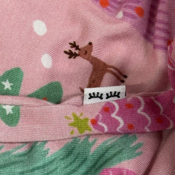 Little Sleepies Pink Merry & Bright Lunaluxe Bamboo Pajama Set Women’s Large - Picture 7 of 9